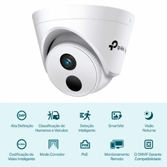 CAMERA DE REDE DOME VIGI C420I 2.8MM TURRET COM IR TPLINK 2MP TPN0389 - comprar online