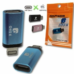 ADAPTADOR CONVERSOR OTG TIPO-C FEMEA X IPHONE MACHO ONE-X ADP-7512