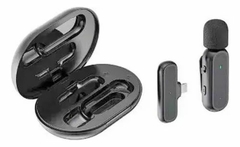 MICROFONE DE LAPELA SEM FIO RECARREGAVEL TIPO-C COM CASE ALTOMEX K60-T