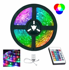 FITA DE LED 3528 RGB 5M SAIDA 12V (5.5X2,1MM) 2A S/FONTE LEHMOX LEY-35