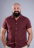 Camisa Basic Fit em Tricoline - Vinho - comprar online