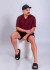 Camisa Basic Fit em Tricoline - Vinho na internet