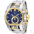 Relógio Invicta Reserve Bolt Zeus 25205 – Prata com Detalhes em Ouro e Mostrador Azul 52mm