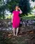 Vestido com manga Canelado Casual Viscose Zeroum - loja online