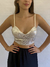 Top con lentejuelas blanco