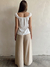 Pantalón beige con rayas - comprar online