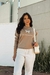Blusa de Moletom Peluciado Orar,confiar e agradecer borboleta -Brown - Amanda T-shirts