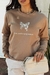 Blusa de Moletom Peluciado Orar,confiar e agradecer borboleta -Brown - comprar online