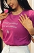 T-shirt Pensar Positivo é Orar em Silêncio-Fúcsia na internet