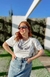 T-shirt Segura Estou Debaixo de Tuas Asas -Neve