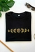 T-shirt Fases girassóis -Preto