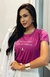 T-shirt Pensar Positivo é Orar em Silêncio-Fúcsia