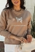Blusa de Moletom Peluciado Orar,confiar e agradecer borboleta -Brown - loja online