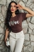 T-shirt Love Coração Animal Print