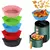 Dobrável Silicone Air Fryer Baking Bandeja Circular, comestível, resistente a