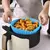 Dobrável Silicone Air Fryer Baking Bandeja Circular, comestível, resistente a na internet