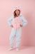 Macacão Infantil de Pelúcia Unicórnio Azul e Rosa - comprar online
