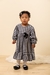 Vestido Infantil Xadrez Preto e Branco