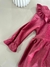 Vestido Infantil Feminino Estilo Colete Rosa com Gola Babado na internet