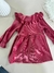 Vestido Infantil Feminino Estilo Colete Rosa com Gola Babado - comprar online