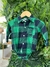 Body Camisa Xadrez Verde e Preto