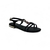 Sandália Rasteira Gata de Salto Preta/Ouro - comprar online