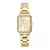 Relógio Seculus Quadrado Dourado Cristal
