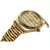 Relógio Feminino Dourado Catraca Facetada Calendário - comprar online