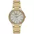 Relógio Feminino Facetado Madrepérola Dourado