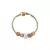 Kit Relógio Feminino Madrepérola Dourado Vidro Facetado com Pulseira - loja online