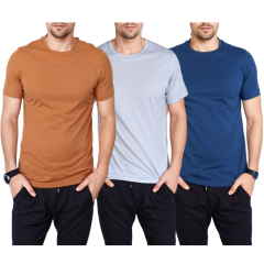 PACK X3 REMERAS HOMBRE LISAS DE ALGODON BASICAS