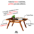 Mesa De Centro Sofisticada Sala Estar Decoração Sofá Madeira Maciça Moderna 45x75 - loja online