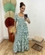 VESTIDO LONGO EM CREPE LISTRADO COM BOJO - comprar online
