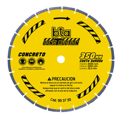 Disco Diamantado Segmentado (CONCRETO) 350 mm - comprar online