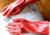 Guante PVC rojo largo total 35 cm en internet