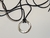 COB721 - COLLAR CUERDA NEGRA REGULABLE CIRCULO HUECO GRANDE