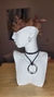 COB721 - COLLAR CUERDA NEGRA REGULABLE CIRCULO HUECO GRANDE - comprar online