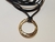 COD720 - COLLAR CUERDA NEGRA REGULABLE CIRCULO HUECO GRANDE
