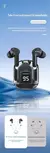Auscultadores sem fio Bluetooth, T2 TWS, auscultadores transparentes ENC, displa - loja online
