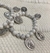 Pulsera medallas italianas Mármol blanco - Di María