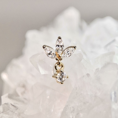 Marquise con colgante oro 14k - comprar en línea