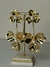 Brinco 2 flores banho dourado
