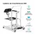 Cadeira de Transferência Multiuso com Elevação Eletrônica até 135 Kg Assento 48,5 cm D80 Dellamed