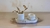 Kit Bandeja Decorativa Oval Gesso Marmorizada + Porta Velas + Vaso
