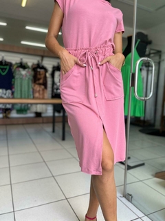 Saia de moletinho com abertura frontal