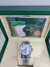 Rolex Datejust Prata/Azul Linha Suíça