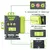 Nível Laser 16 Linhas, 360 Auto-Nivelamento, Cruz Horizontal e Vertical, Linha Verde com Controle Remoto