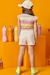 Conjunto saia shorte e blusinha kukie na internet
