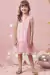 Vestido estampado com tule Kukie