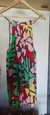 REMERÓN VESTIDO HALTER LINO ESTAMPADO